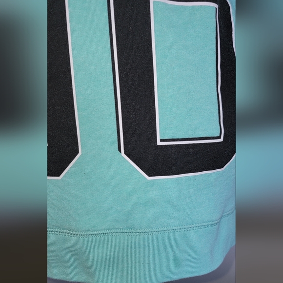 PINK Victoria's Secret Turquoise Sweatshirt Size Small - Picture 3 of 5
